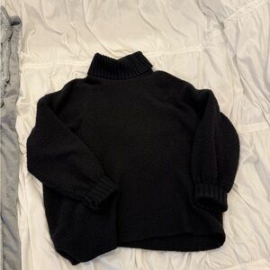 Aerie Offline Cozy Black Turtleneck Sweater